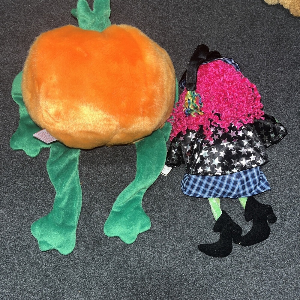 TY Beanie baby pumpkin and TY beanie  scary witch lot of 2 , euc , halloween - Picture 4 of 5